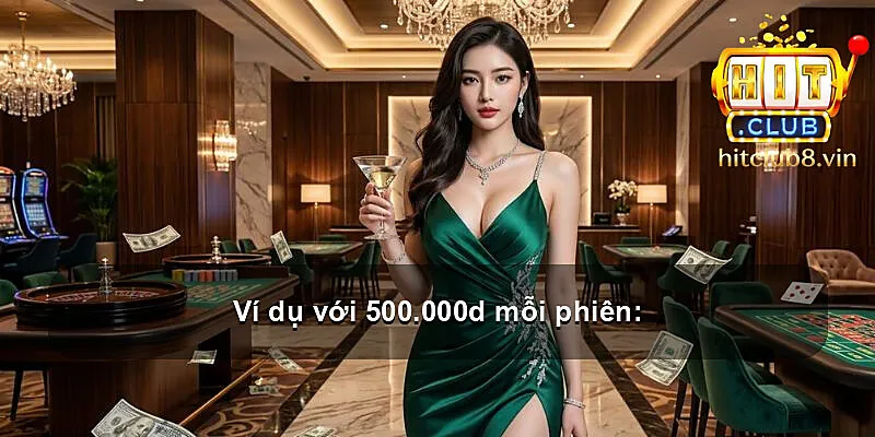 Ví dụ với 500.000d mỗi phiên: