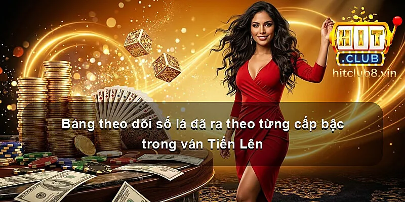 Bảng theo dõi số lá đã ra theo từng cấp bậc trong ván Tiến Lên